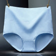 Belly Shaper High Elastic Waist Underwear Brief Stylish Plain Color Women Undergarments - Sky Blue - Shop N Save