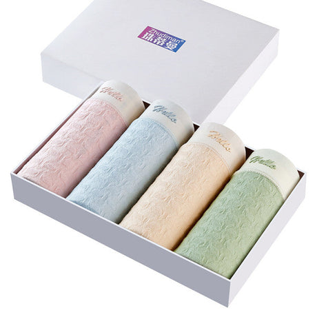 Stylish Ribbed High Waist Hipsters Two Tone Women's Panties Cotton Blend Fabric Underwear - Light Green - Shop N Save