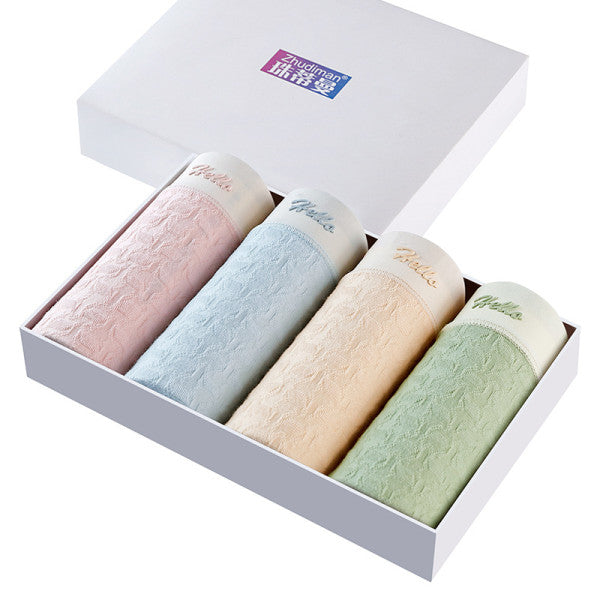 Stylish Ribbed High Waist Hipsters Two Tone Women's Panties Cotton Blend Fabric Underwear - Orange Red - Shop N Save