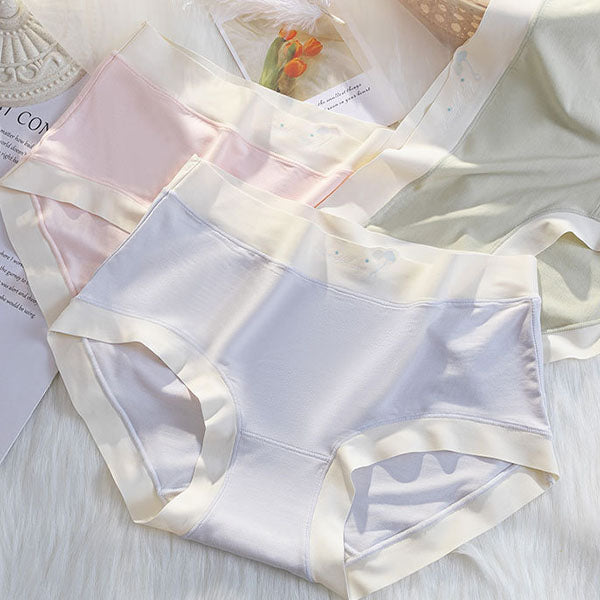 Elastic Waist Two Tone Hipster Panty Women's Innerwear Spandex Underwear's - Light Pink - Shop N Save