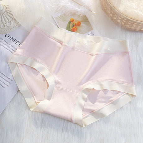 Elastic Waist Two Tone Hipster Panty Women's Innerwear Spandex Underwear's - Light Pink - Shop N Save