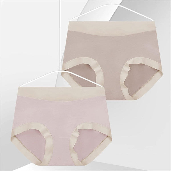 Elastic Waist Two Tone Hipster Panty Women's Innerwear Spandex Underwear's - Light Yellow - Shop N Save