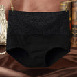 Floral Embossed Print High Elastic Waist Underwear Women Summer Wear Inner Soft Comfy Fabric Women's Panty - Black - Shop N Save
