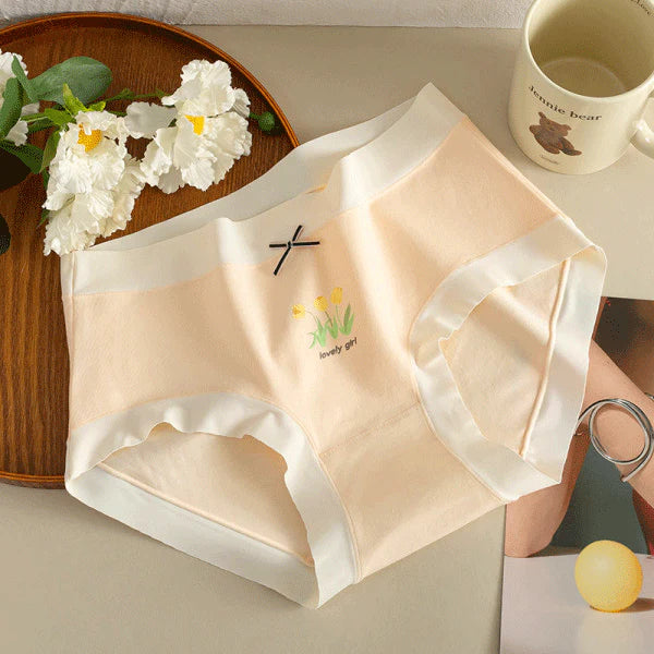 Bow Patched Cotton Hipsters Trendy Women's Underwear Collection with Soft Fabric & Elastic Waist - Skin - Shop N Save