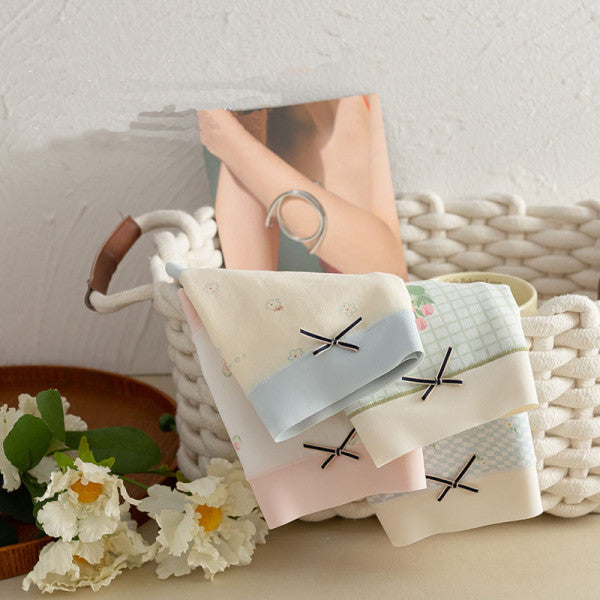 Bow Patched Cotton Hipsters Trendy Women\'s Underwear Collection with Soft Fabric & Elastic Waist - Blue Multi - Shop N Save