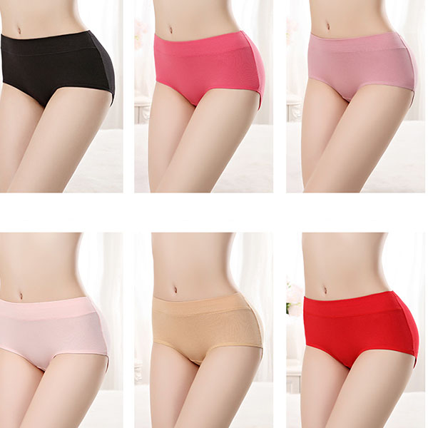 Stylish Hipster Panties Soft Breathable Underwear For Girls Cotton Blends Elastic Fitting Panty - Light Pink - Shop N Save