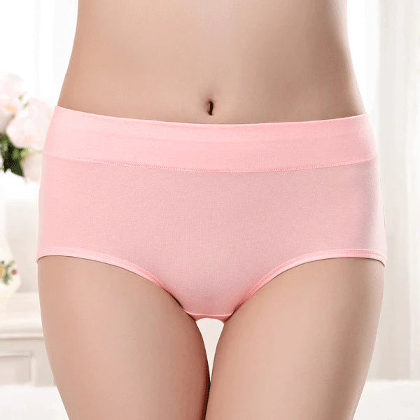 Stylish Hipster Panties Soft Breathable Underwear For Girls Cotton Blends Elastic Fitting Panty - Light Pink - Shop N Save
