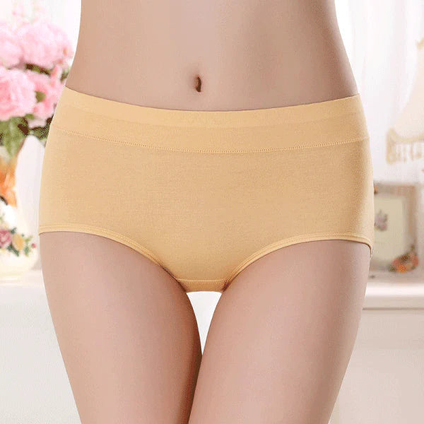 Stylish Hipster Panties Soft Breathable Underwear For Girls Cotton Blends Elastic Fitting Panty - Light Yellow - Shop N Save