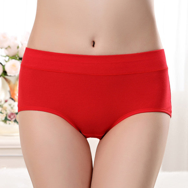 Stylish Hipster Panties Soft Breathable Underwear For Girls Cotton Blends Elastic Fitting Panty - Red - Shop N Save