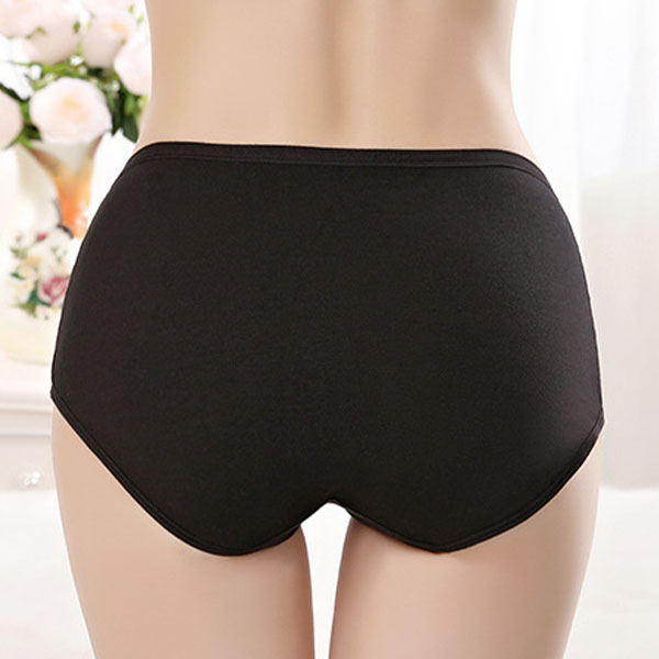 Stylish Hipster Panties Soft Breathable Underwear For Girls Cotton Blends Elastic Fitting Panty - Black - Shop N Save