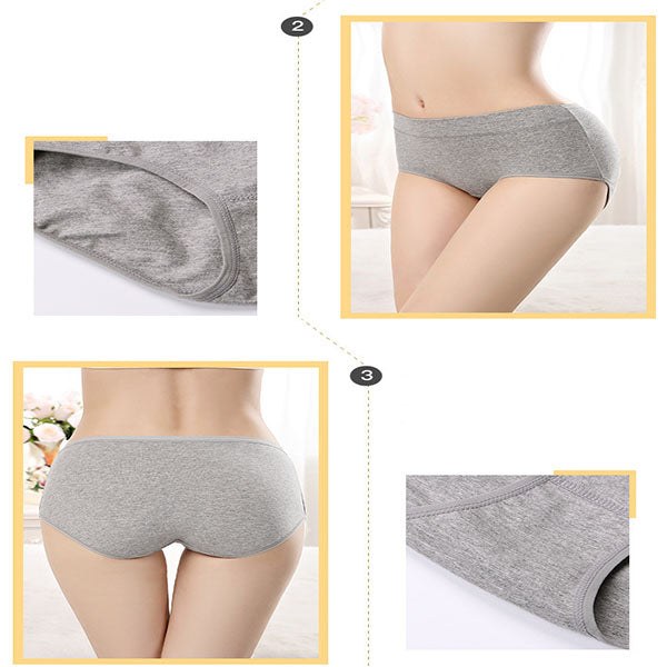 Stylish Hipster Panties Soft Breathable Underwear For Girls Cotton Blends Elastic Fitting Panty - Gray - Shop N Save