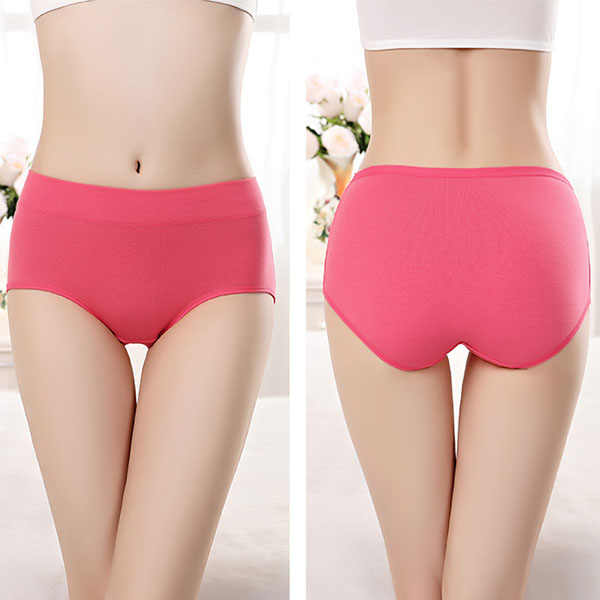 Stylish Hipster Panties Soft Breathable Underwear For Girls Cotton Blends Elastic Fitting Panty - Hot Pink - Shop N Save