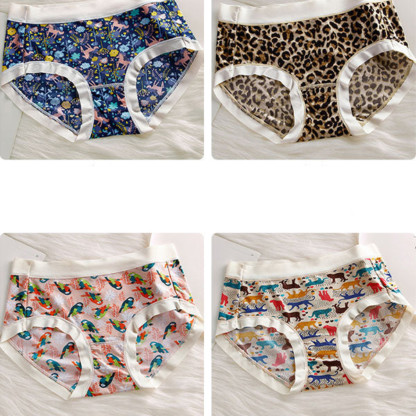 Stylish Animal Print Hipster Panties Soft Breathable Cotton Blend Underwear for Women. Perfect for Summer Fashion - Shop N Save