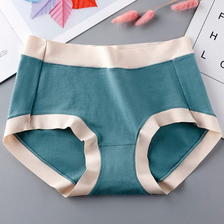 Stylish Cotton Blend Hipsters Comfortable Slim-Fitting Women's Underwear - Blue White - Shop N Save