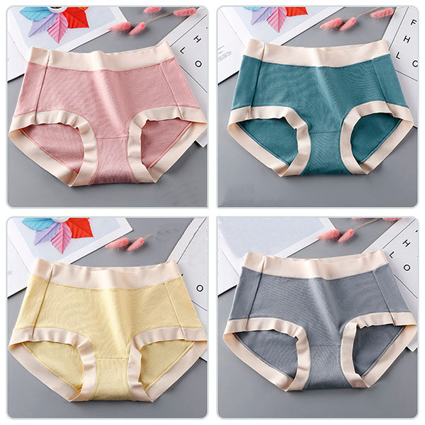 Stylish Cotton Blend Hipsters Comfortable Slim-Fitting Women's Underwear - Pink - Shop N Save