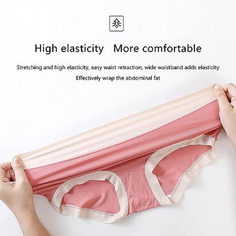 Stylish Cotton Blend Hipsters Comfortable Slim-Fitting Women's Underwear - Pink - Shop N Save