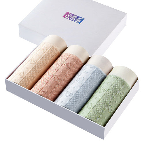 Striped Heart Pattern Underwear Wavy Stylish Women Undergarments Panty Summer Wear Light Thin Fabric - Skin - Shop N Save