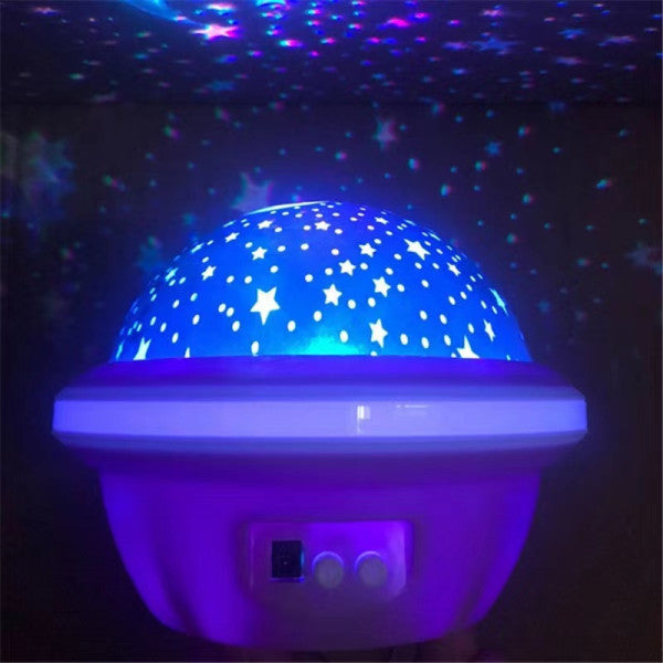 Starry Rotatable Decor Lights USB & Battery Powered Festive Night Lighting for Party Decor Self Assemble - Blue