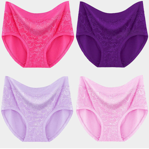 Copy of Floral Print Hipsters Soft Breathable Women\'s Panty in Rose Pink. Stylish Underwear with Elastic Waist. Normal fit. - Shop N Save