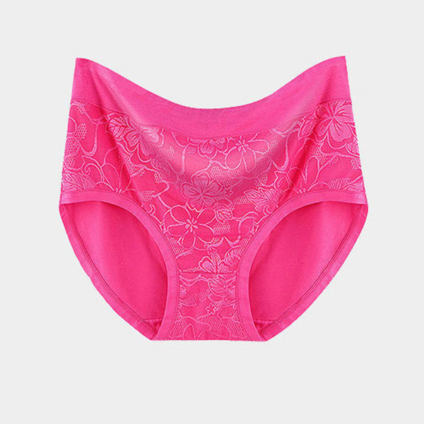 Floral Print Hipsters Soft Breathable Women\'s Panty in Rose Pink. Stylish Underwear with Elastic Waist. Normal fit. - Shop N Save