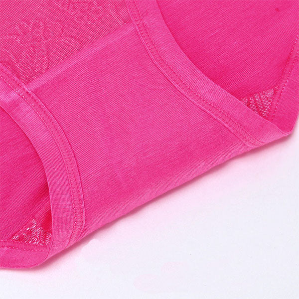 Floral Print Hipsters Soft Breathable Women\'s Panty in Rose Pink. Stylish Underwear with Elastic Waist. Normal fit. - Shop N Save