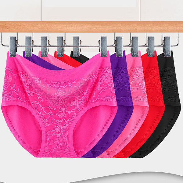 Floral Print Hipsters Soft Breathable Women\'s Panty in Rose Pink. Stylish Underwear with Elastic Waist. Normal fit. - Shop N Save