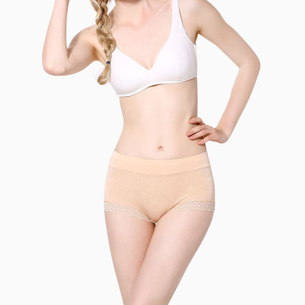 Skin Color Lace Patched Hipster Underwear Breathable & Comfortable Women\'s Innerwear for Casual Occasions - Shop N Save
