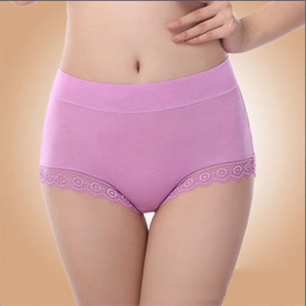 Breathable Light Purple Lace Hipster Women\'s Underwear Casual and Comfortable Inner Wear with Wavy Lace Patch for Girls - Shop N Save