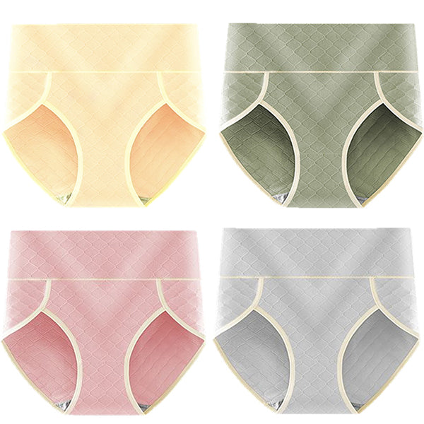 Green Geometric Hipster Soft Cotton Blend Women\'s Underwear with Wide Elastic Waist Fashionable Innerwear for Girls - Shop N Save
