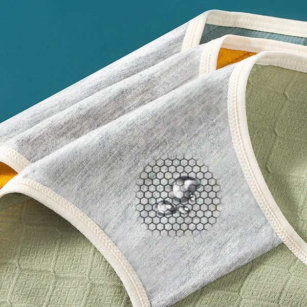 Green Geometric Hipster Soft Cotton Blend Women\'s Underwear with Wide Elastic Waist Fashionable Innerwear for Girls - Shop N Save