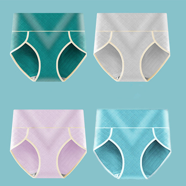 Stylish Gray Geometric Hipster Underwear Soft Fabric Women\'s Panties with Wide Elastic Waist Perfect for Fashionable Girls - Shop N Save