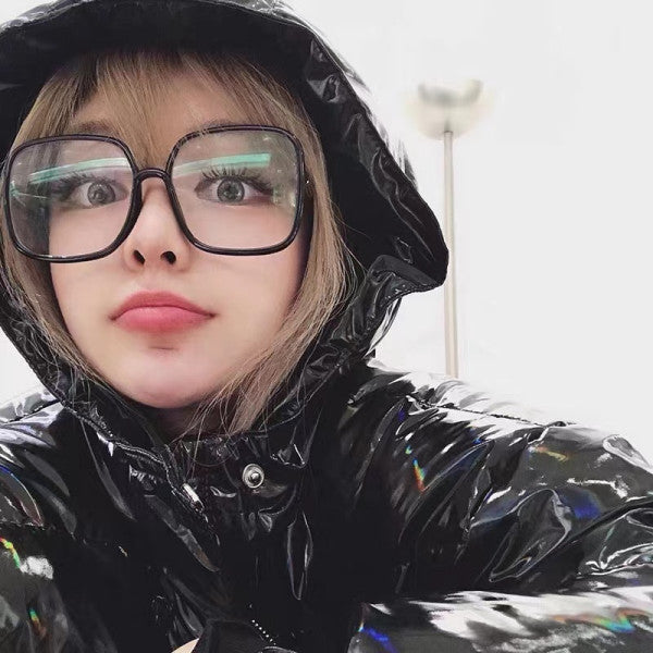 Clear View Square Large Black Frame Retro Fashion Glasses for Stylish Girls - Shop N Save