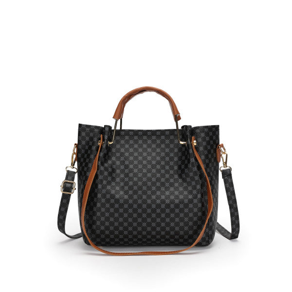 High Quality Double Handle Four Pieces Bags Set Zipper Closure Girls Fashion Wide Capacity Tote Bag Set Women Stylish Square Shape Bags