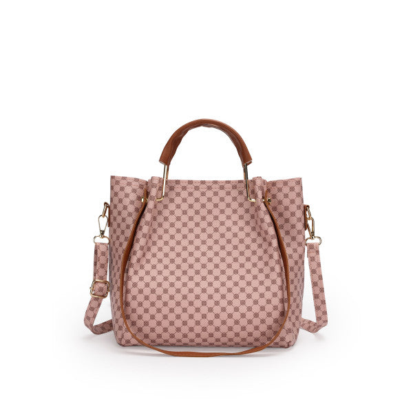 High Quality Double Handle Four Pieces Bags Set Zipper Closure Girls Fashion Wide Capacity Tote Bag Set Women Stylish Square Shape Bags