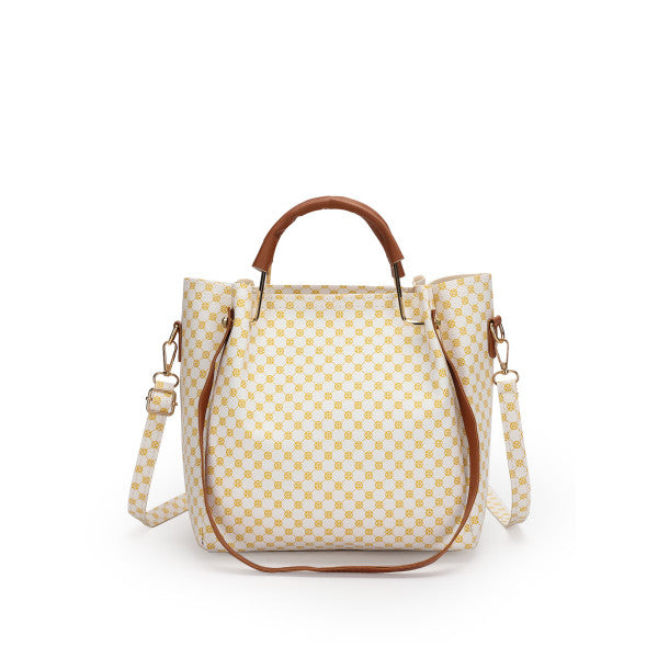 High Quality Double Handle Four Pieces Bags Set Zipper Closure Girls Fashion Wide Capacity Tote Bag Set Women Stylish Square Shape Bags