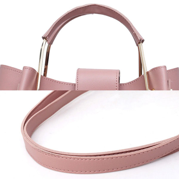 Fashionable Synthetic Leather Women\'s Handbag Set Wide Capacity Double Handle Multifunctional Zipper Closure High Quality (3-Piece Set) - Shop N Save