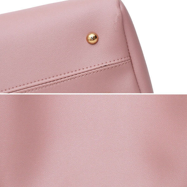 Fashionable Synthetic Leather Women\'s Handbag Set Wide Capacity Double Handle Multifunctional Zipper Closure High Quality (3-Piece Set) - Shop N Save