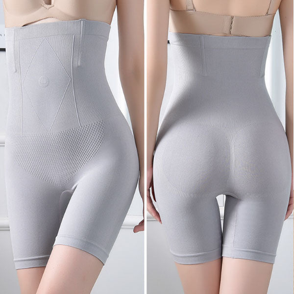 Gray High Waist Slimming Corset Tummy Control Thigh Slimmer for Women Elastic and Fitted Body Shaper Underwear