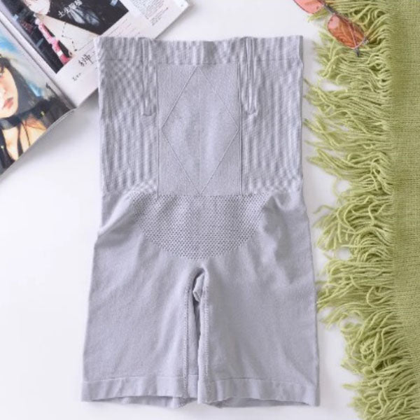 Gray High Waist Slimming Corset Tummy Control Thigh Slimmer for Women Elastic and Fitted Body Shaper Underwear