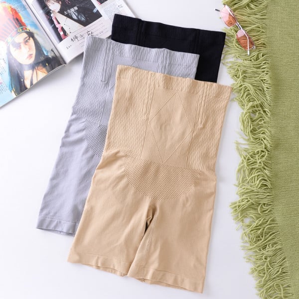 Gray High Waist Slimming Corset Tummy Control Thigh Slimmer for Women Elastic and Fitted Body Shaper Underwear