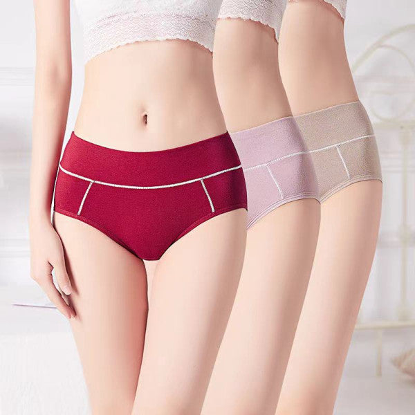 Comfortable and Chic Blue Seamless Slim Fit Cotton Panties Elastic Waist Spandex Blend Women\'s Casual Underwear Lingerie