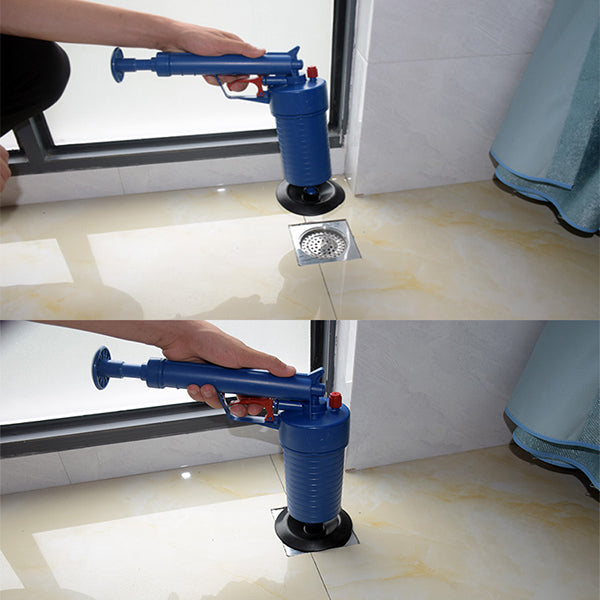Toilet Plunger Kitchen Sink Sewer Dredge Tools High-Pressure Air Drain Pump Gun House Hold Pipe Dredge Drainer Cleaning Tool With 4 Suckers For Kitchen Bathtub Shower
