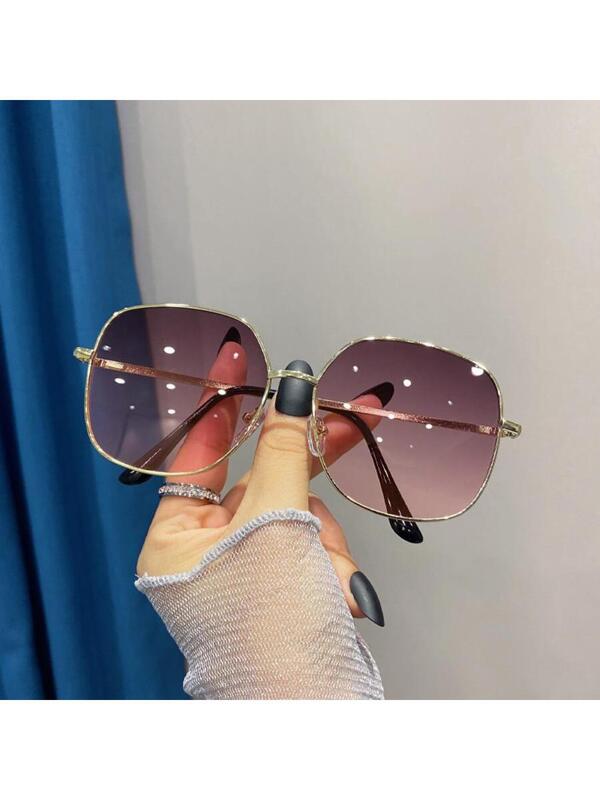 Metal Frame Women Fashion Sunglasses - Brown - Shop N Save