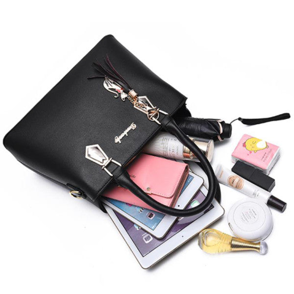 2 Pcs Double Size Valentine Handbags - Black