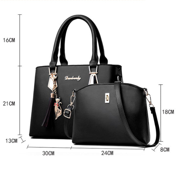 2 Pcs Double Size Valentine Handbags - Brown