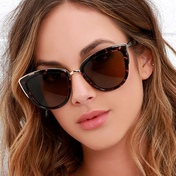 Ladies Leopard Fashion Sunglasses - Brown Leopard - Shop N Save