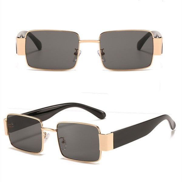 Unisex Fashion Gold Side Sunglasses - Dark Gray - Shop N Save