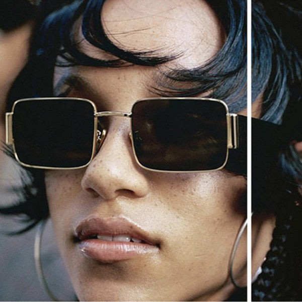 Unisex Fashion Gold Side Sunglasses - Dark Gray - Shop N Save