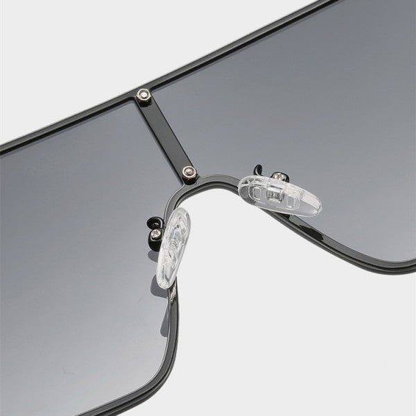 Woman Metal Frame Wild Sunglasses - Dark Gray - Shop N Save