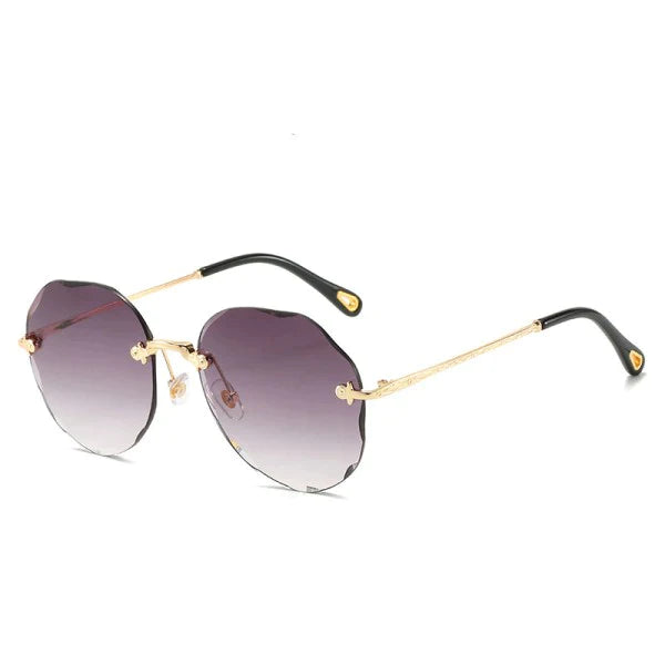 Girls Rimless Fashion Gradient Sunglasses - Light Coffee - Shop N Save